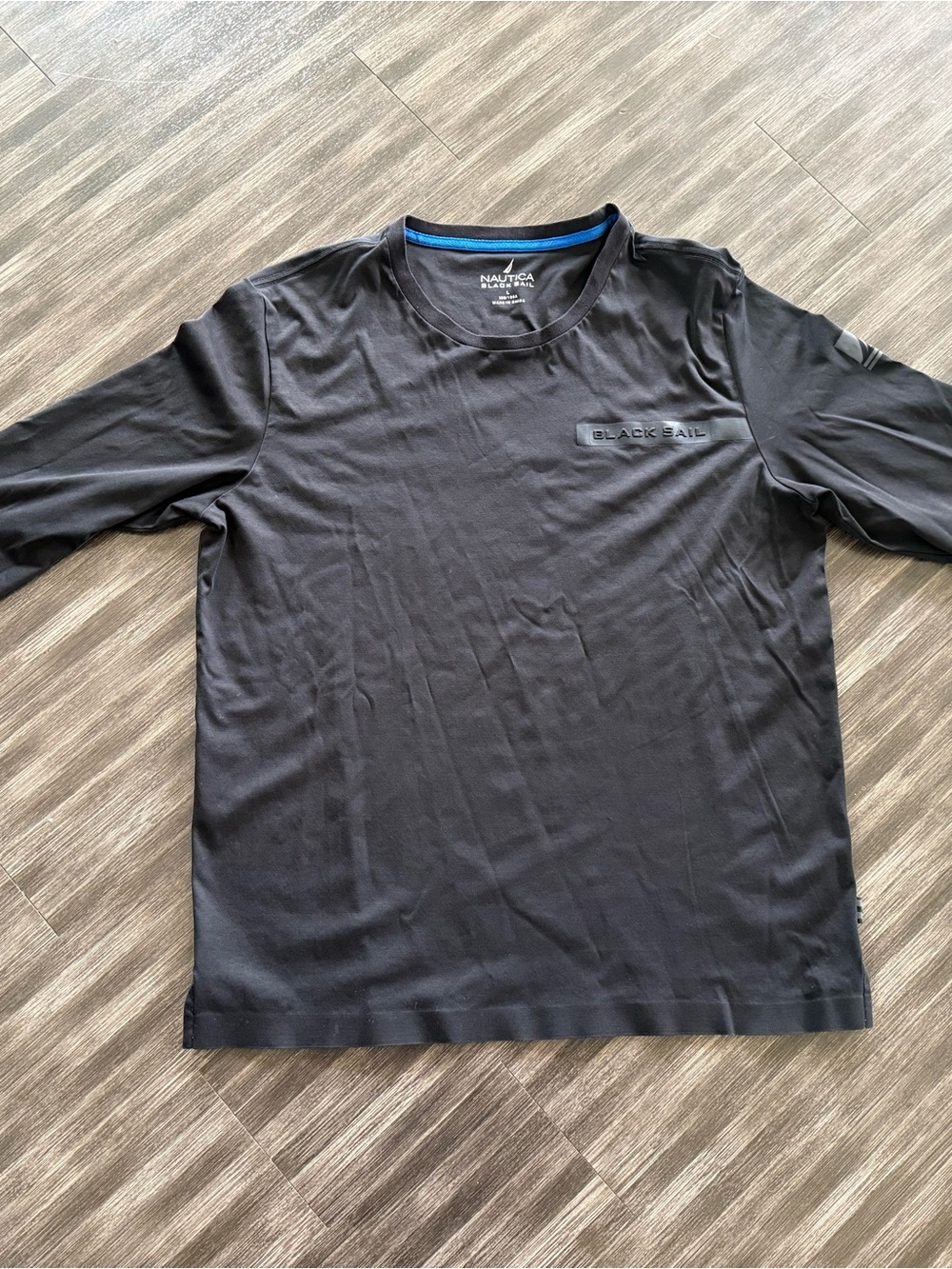 Nautica Black Long Sleeve Performance Tee